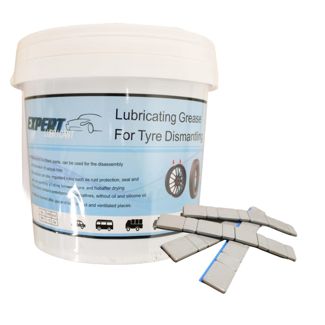 Seau de Graisse pour Pneus – Lubrifiant Spécial Montage et Démontage | Facilite l’Installation, Réduit les Frictions et Protège les Jantes (Seau de Graisse pour Pneus 2 kg)