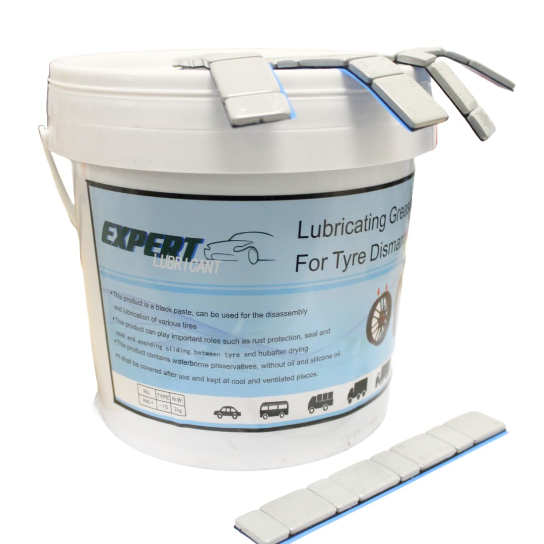 Seau de Graisse pour Pneus – Lubrifiant Spécial Montage et Démontage | Facilite l’Installation, Réduit les Frictions et Protège les Jantes (Seau de Graisse pour Pneus 2 kg)